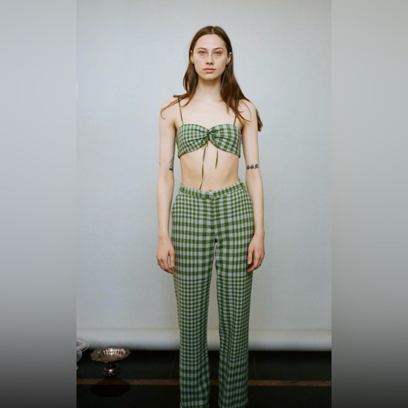 Maryam Nassir Zadeh Catalina Bralette in Sea Plaid - Picture 1 of 4